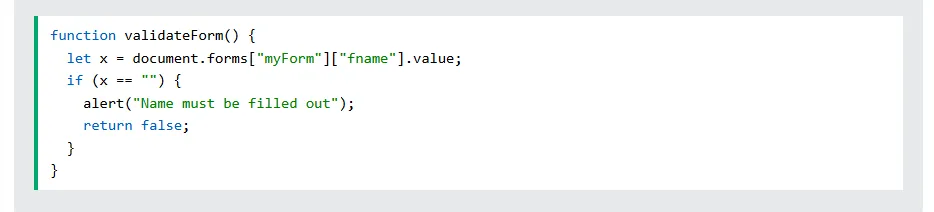 JS validation 
