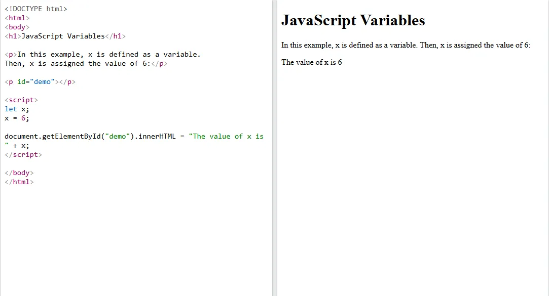 Js variables