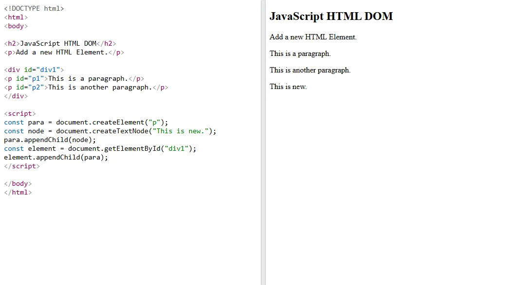 Js dom elements
