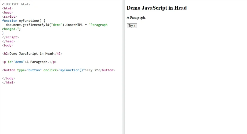 JS in head