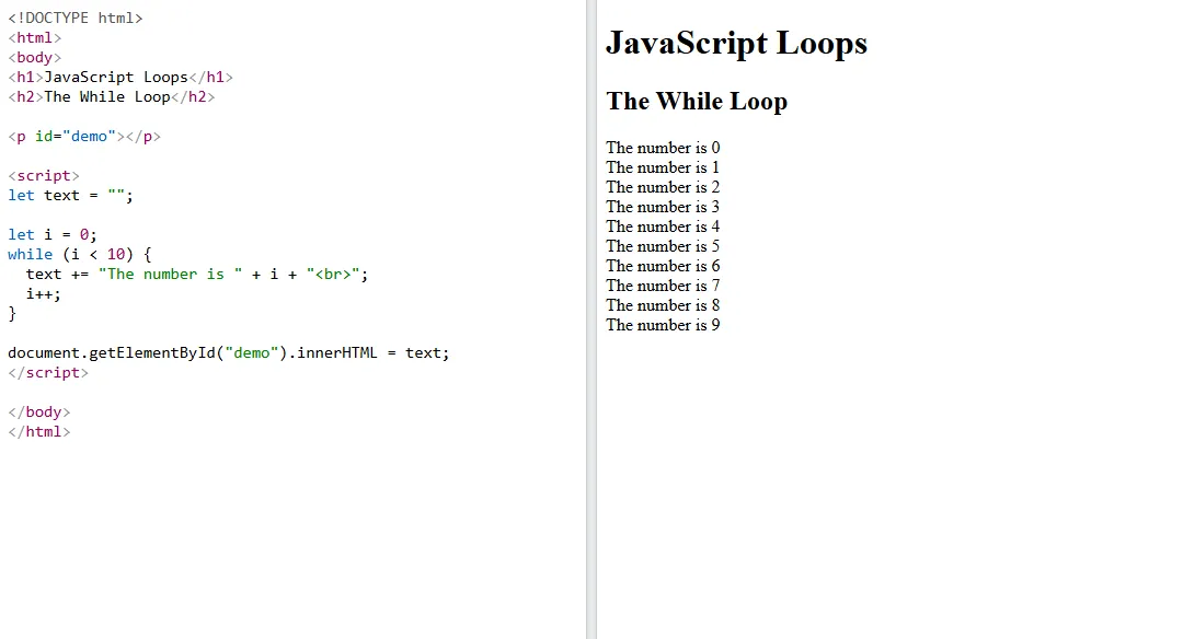 Js while loop