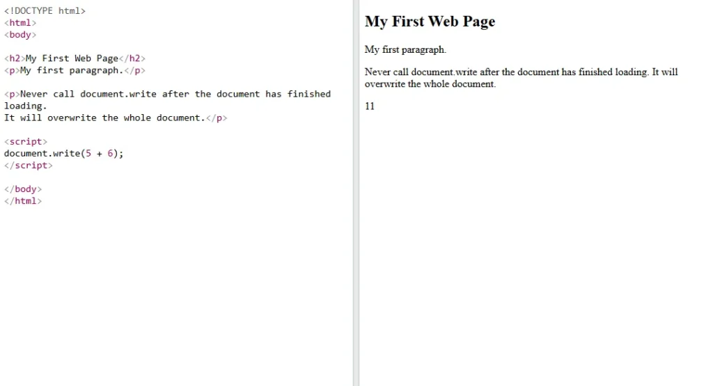 js docwrite