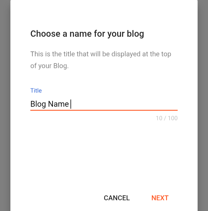 blog name