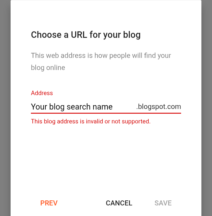 blog Address